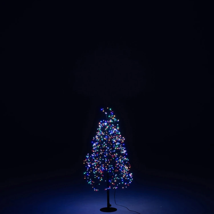 ARBRE LED LUMIÈRES MULTICOLORES FER NOIR EXTRA LARGE