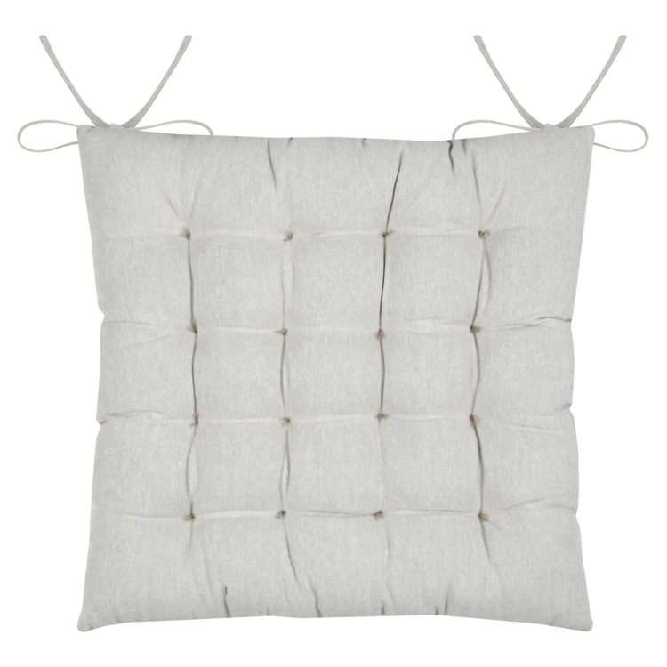 Funda para silla de polialgodón acolchado de 16 puntos con lazos