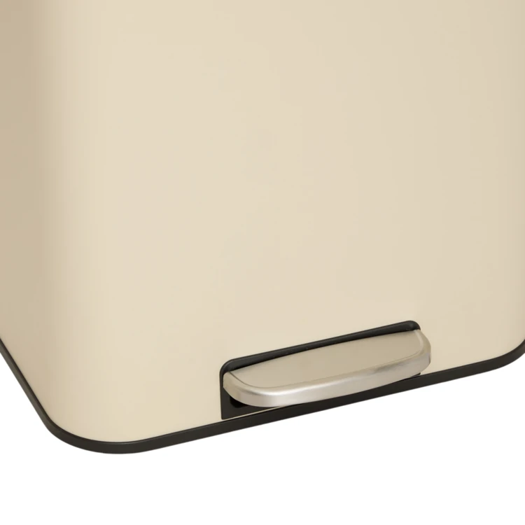 Poubelle à pédale rectangulaire en métal avec filtre anti-odeurs 30 L
