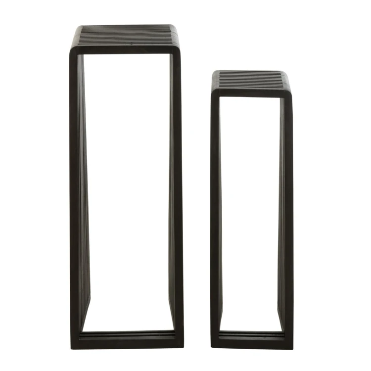 Meuble console gigogne cubique en teck lot de 2