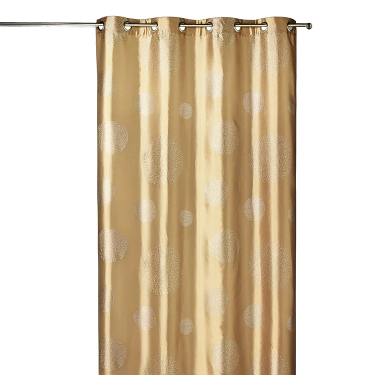 Rideau ameublement en Taffetas imprimé Argent