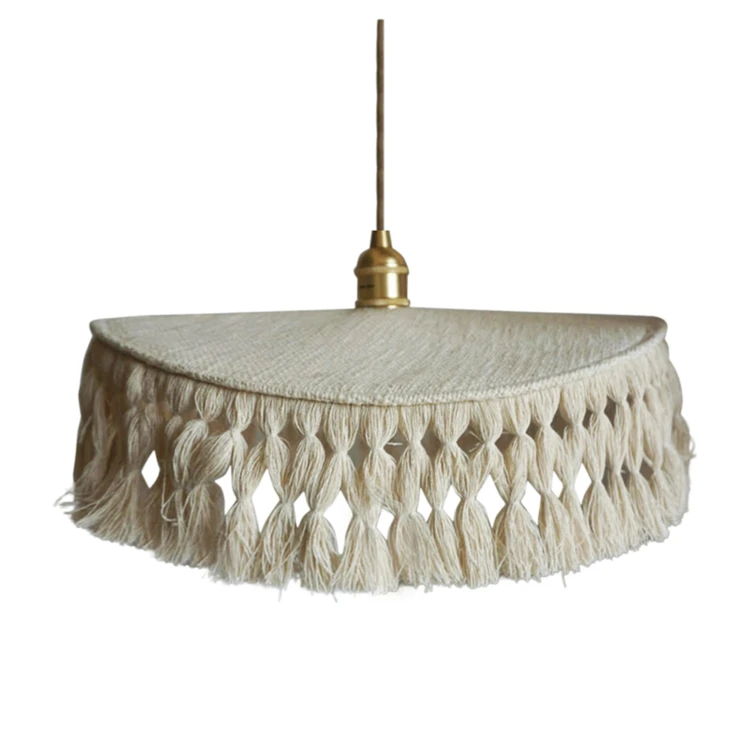 Abat-jour en coton naturel pour suspension