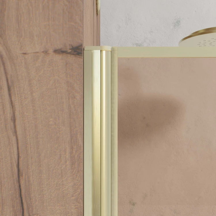 Pare-baignoire rabattable en verre trempé encadrement aluminium