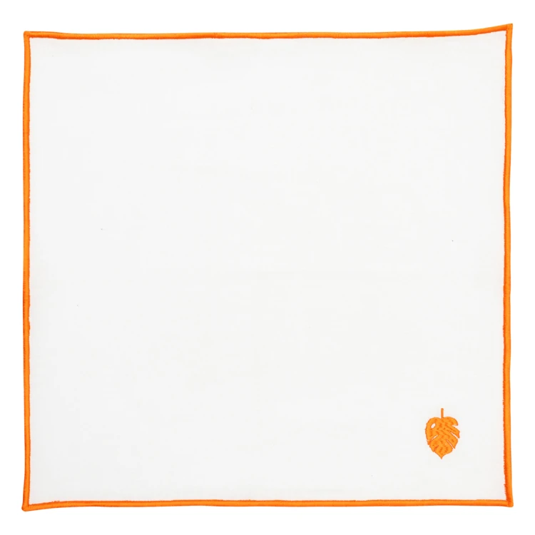 Lot de 4 serviettes de table brodées