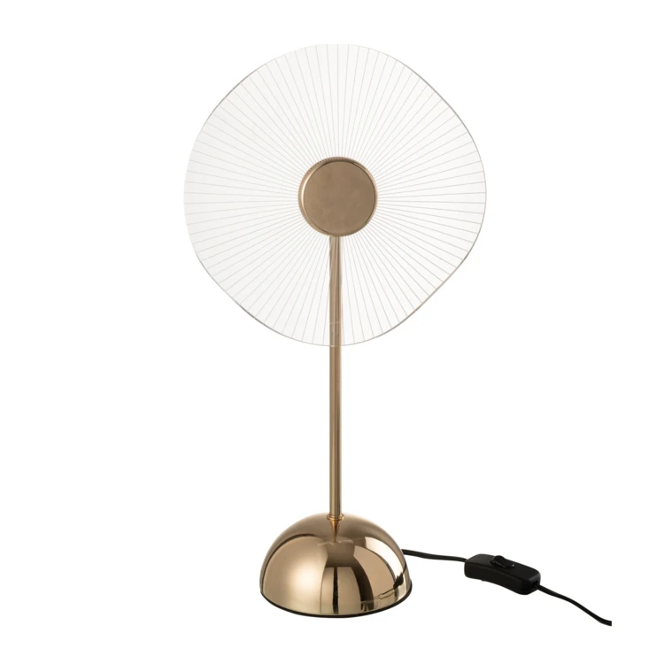 Lampe de table LED en métal effet fleur