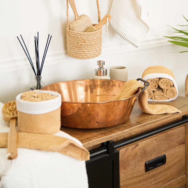 Panier invité avec serviettes