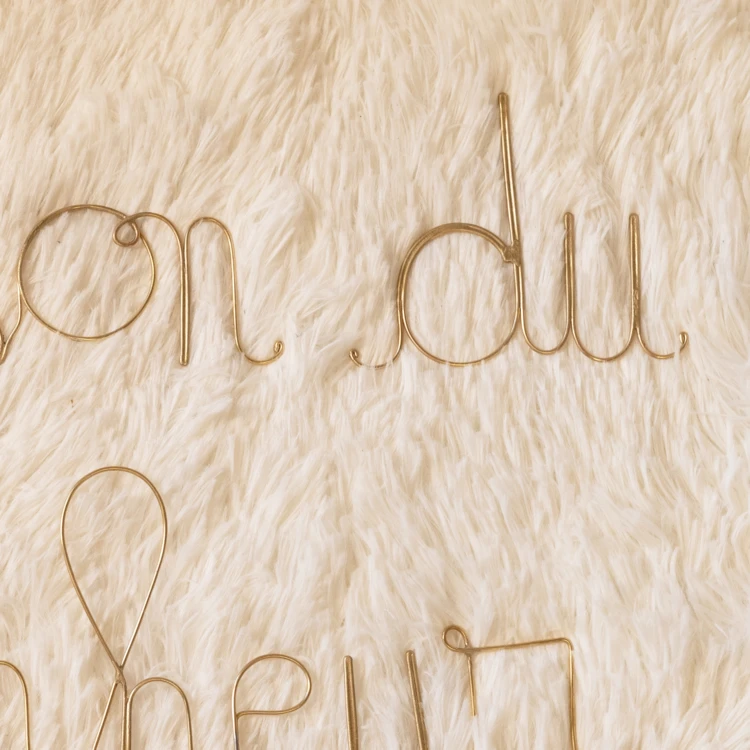 Mot fil de laiton "MAISON DU BONHEUR"