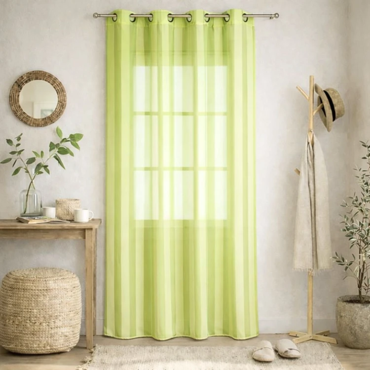 Voilage tissé à Rayures