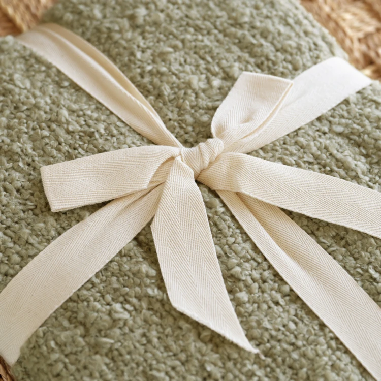 Plaid bouclette doux avec franges