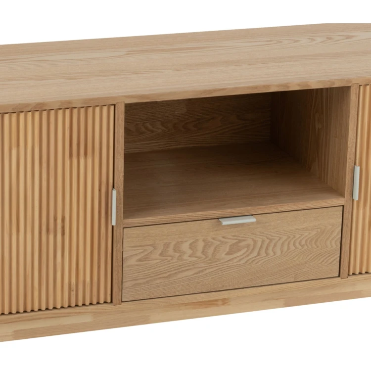 Mueble de almacenamiento redondeado de madera