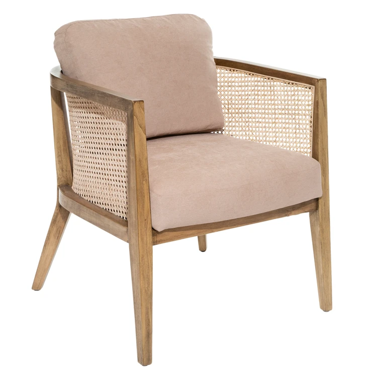 Fauteuil avec cannage et structure en bois
