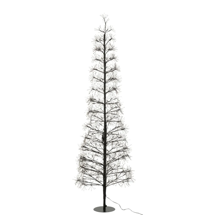 ARBRE LED LUMIÈRES BLANC CHAUD FER NOIR EXTRA LARGE