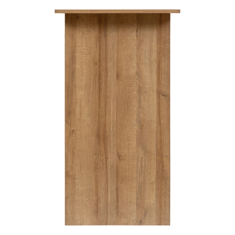 Table bar aspect bois avec rangements intégrés