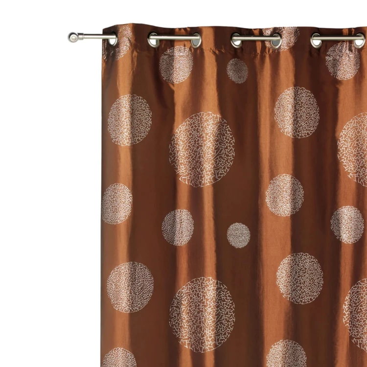 Rideau ameublement en Taffetas imprimé Argent