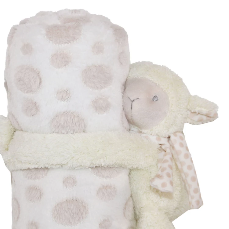 Manta de peluche con diseño de oveja