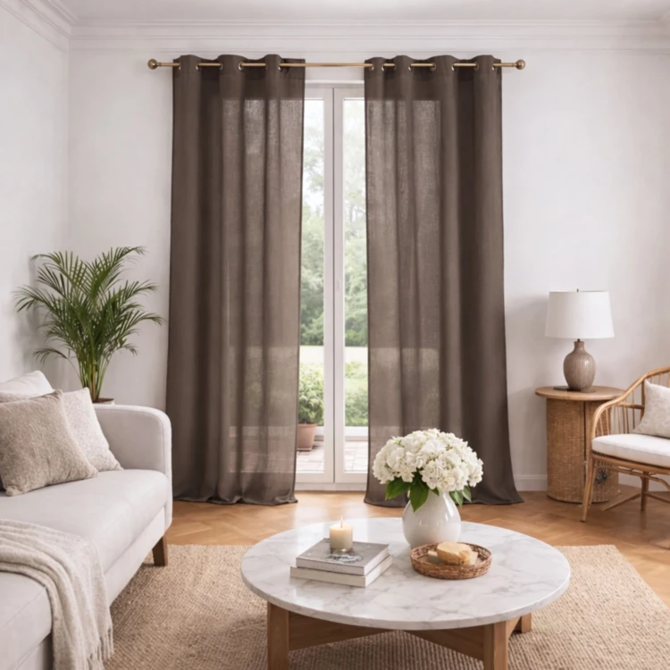 Visillo liso en estameña