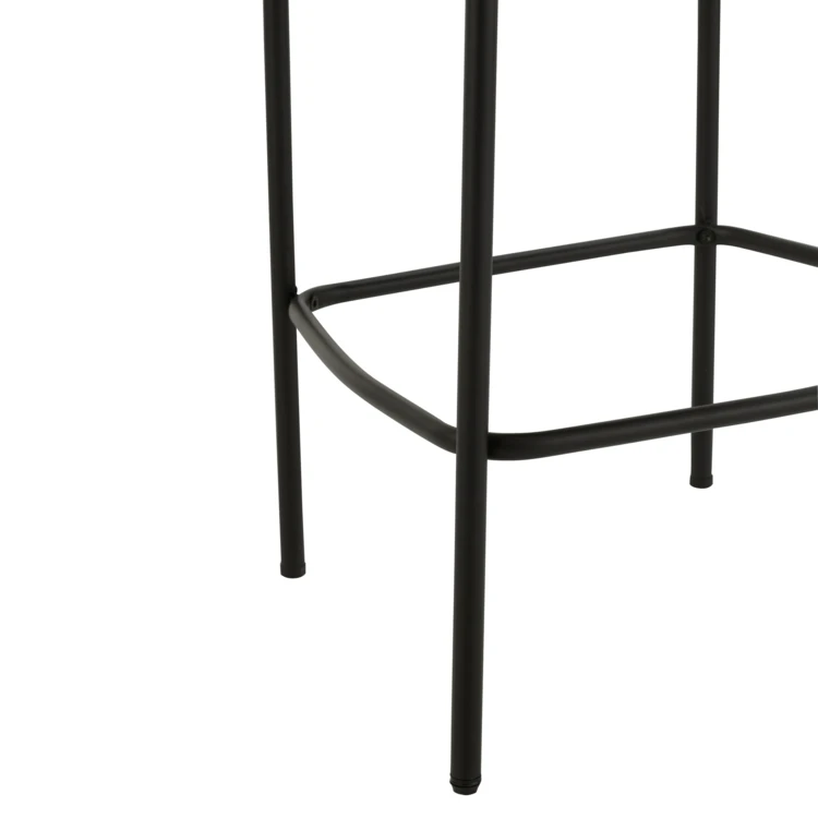 Silla de bar de metal con tejido bouclé