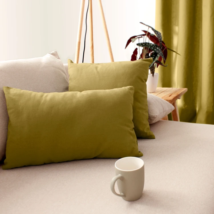 Coussin non déhoussable en coton uni