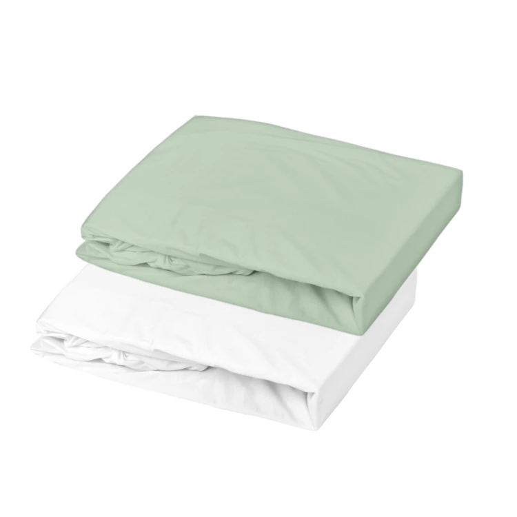 Lot 2 draps-housses extensibles coton pour lit bébé