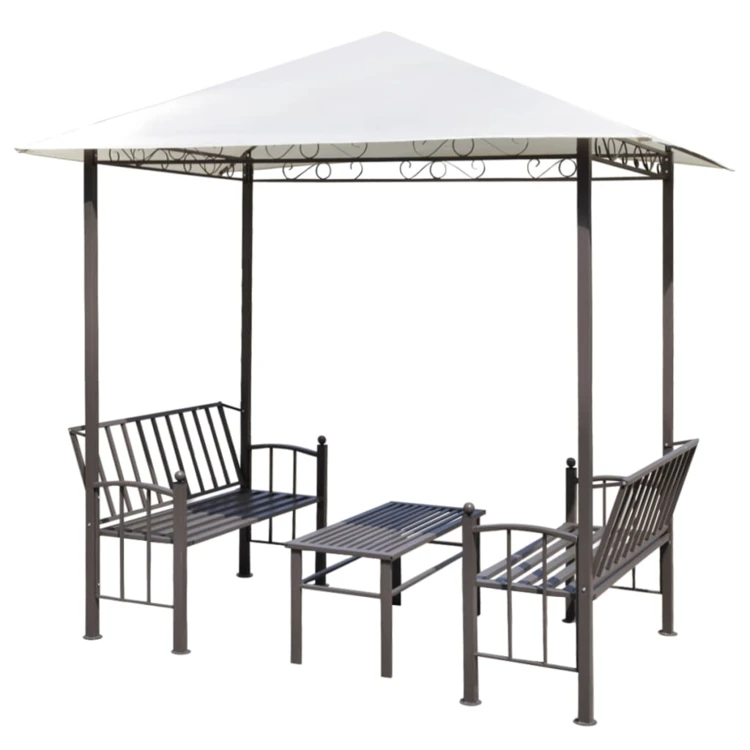 Auvent extérieur avec table et bancs