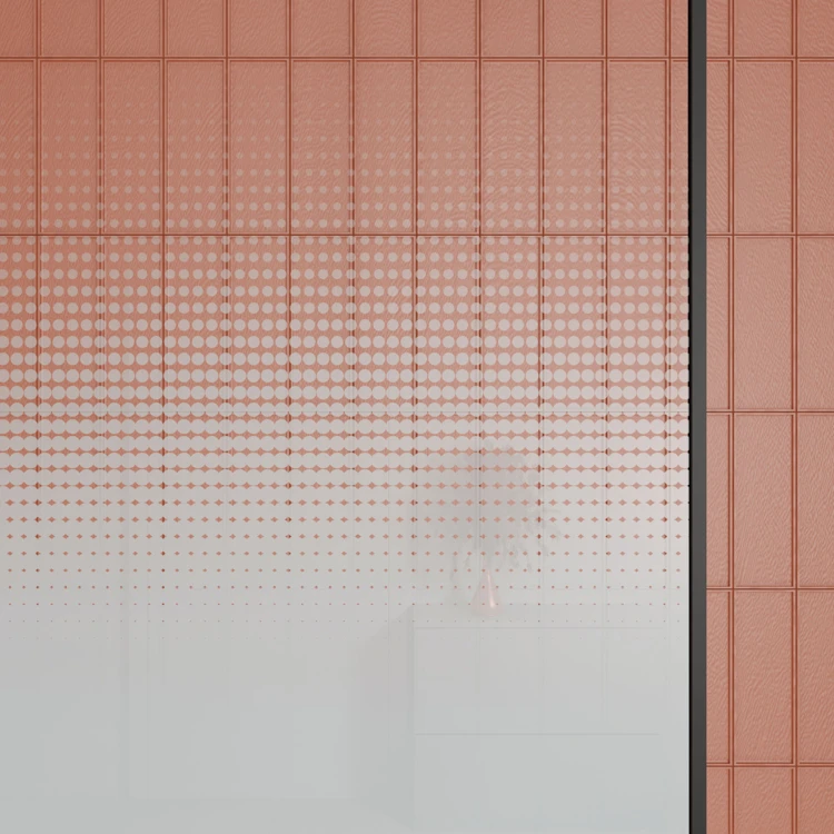 Paroi de douche en verre trempé effet brume