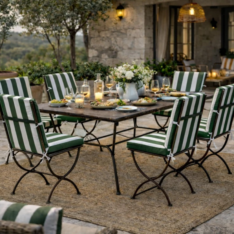 Almofada de assento e de encosto estriada impermeável ARCACHON