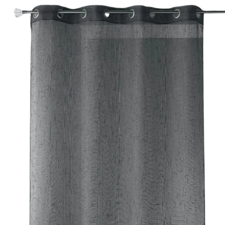 Voilage en étamine unie et fils lurex