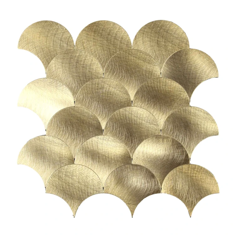 Crédence adhésive murale 3D effet écailles 4 pièces