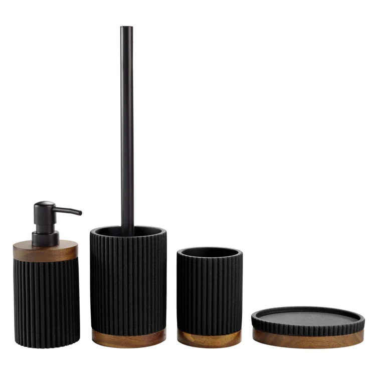 Brosse WC en acacia