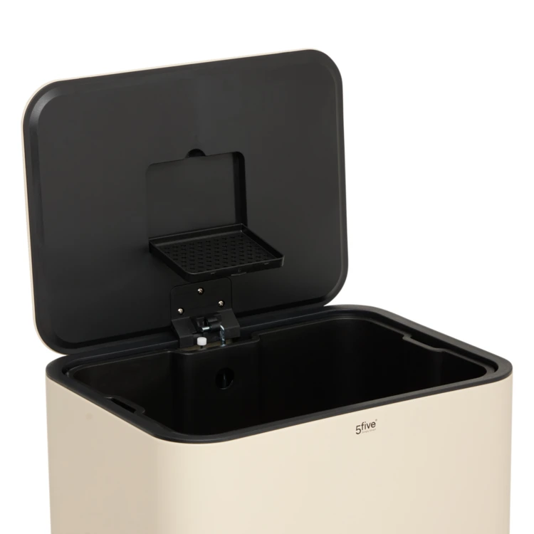 Poubelle à pédale slim en métal avec filtre anti-odeurs 50 L