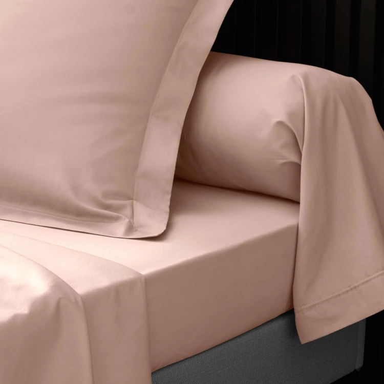 Taie de traversin percale de coton 78 fils finition bourdon
