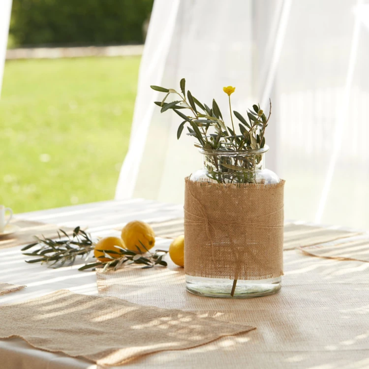 Tissu enduit pour nappe extérieur