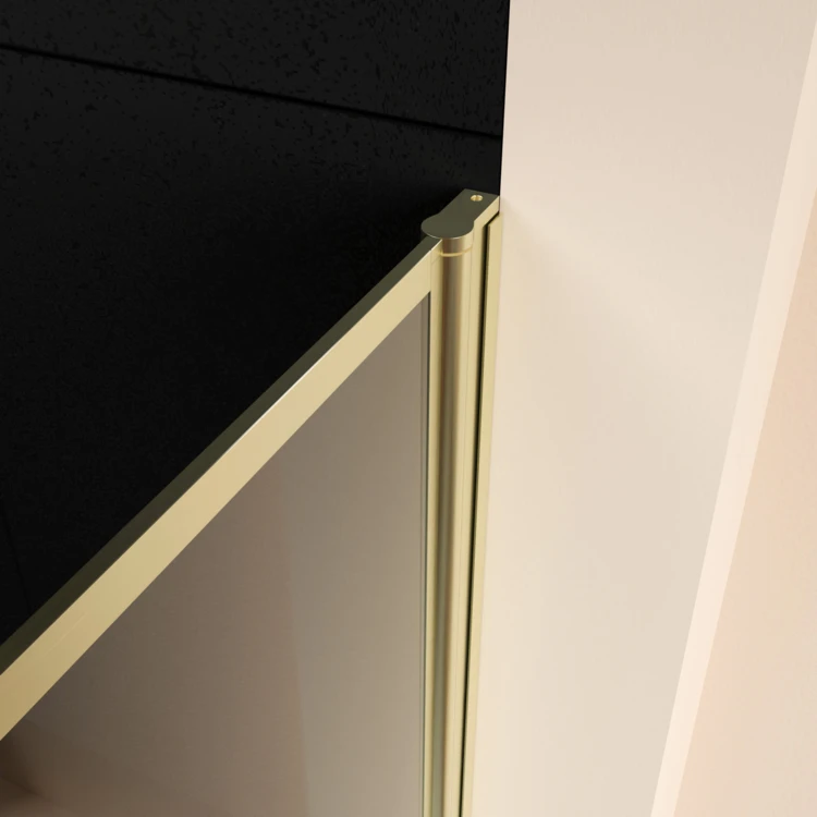 Pare-baignoire rabattable en verre trempé étagère et porte-serviette