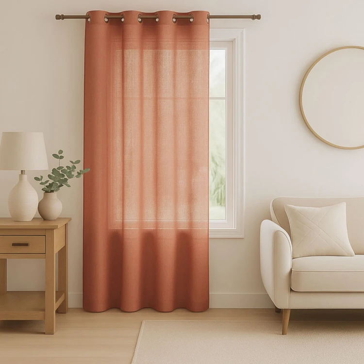 Tenda in Voile effetto lino