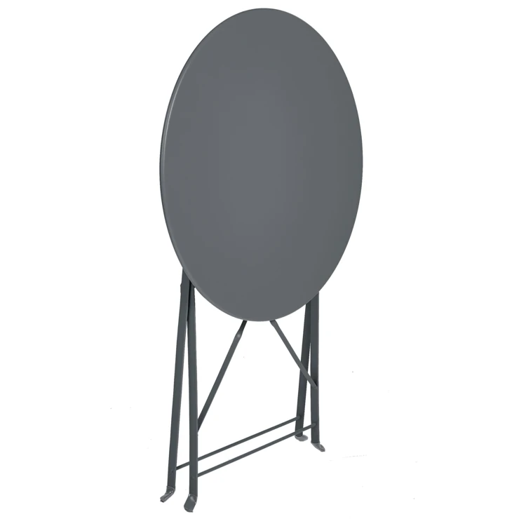 Table de jardin pliante en acier ronde
