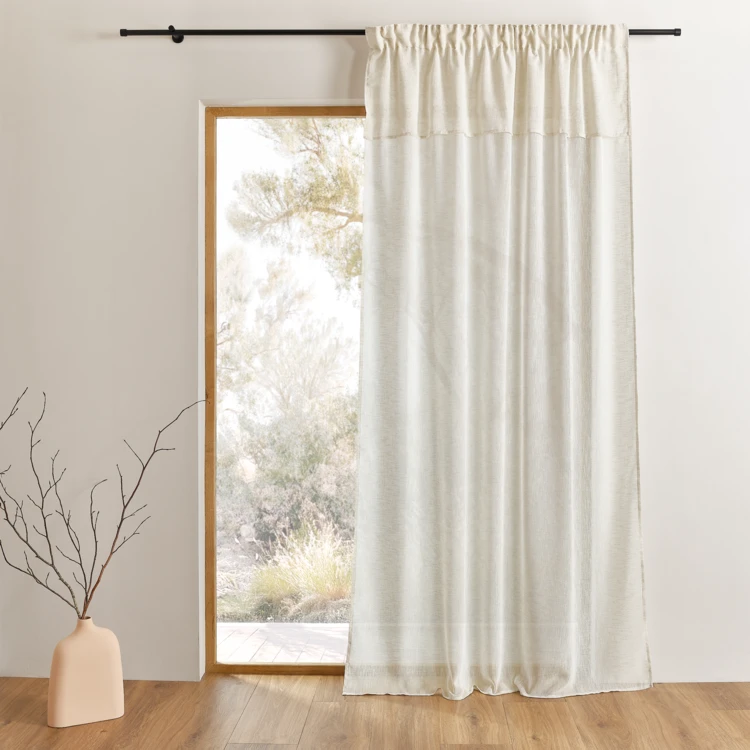 Voilage accroche 3 en 1  avec volant