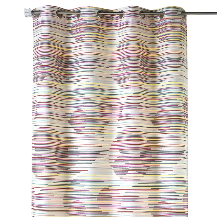 Rideau en jacquard fantaisie et graphique