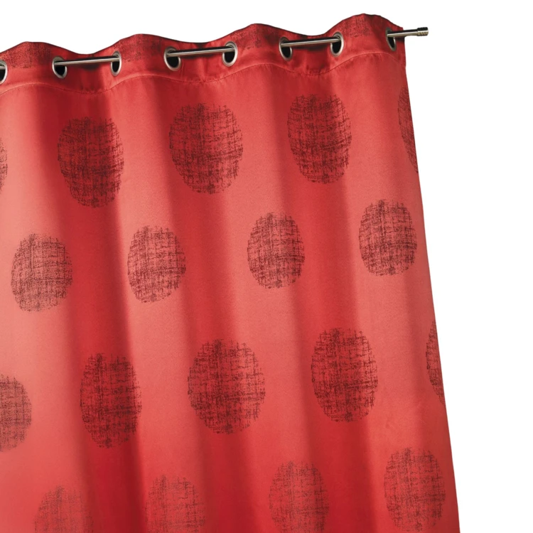 Rideau jacquard imprimé rond chiné