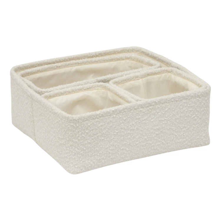 Lot de 4 paniers de rangement en polyester