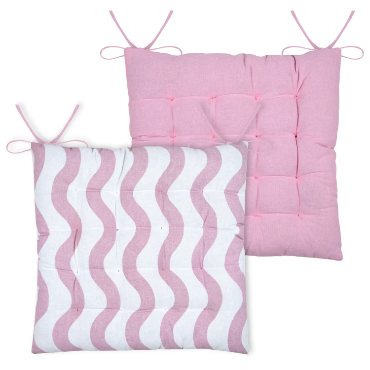 Galette de chaise polycoton matelassée ondulations