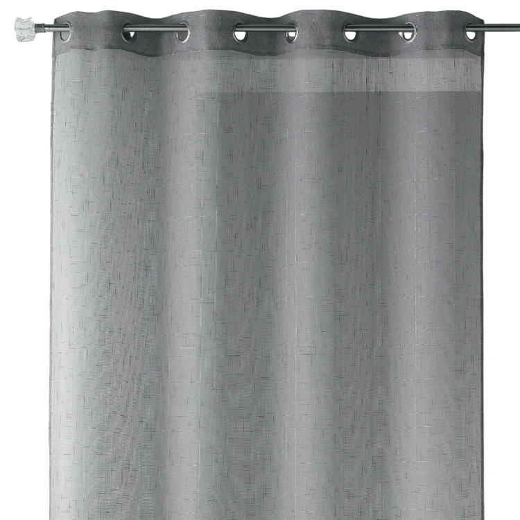 Voilage en étamine unie et fils lurex