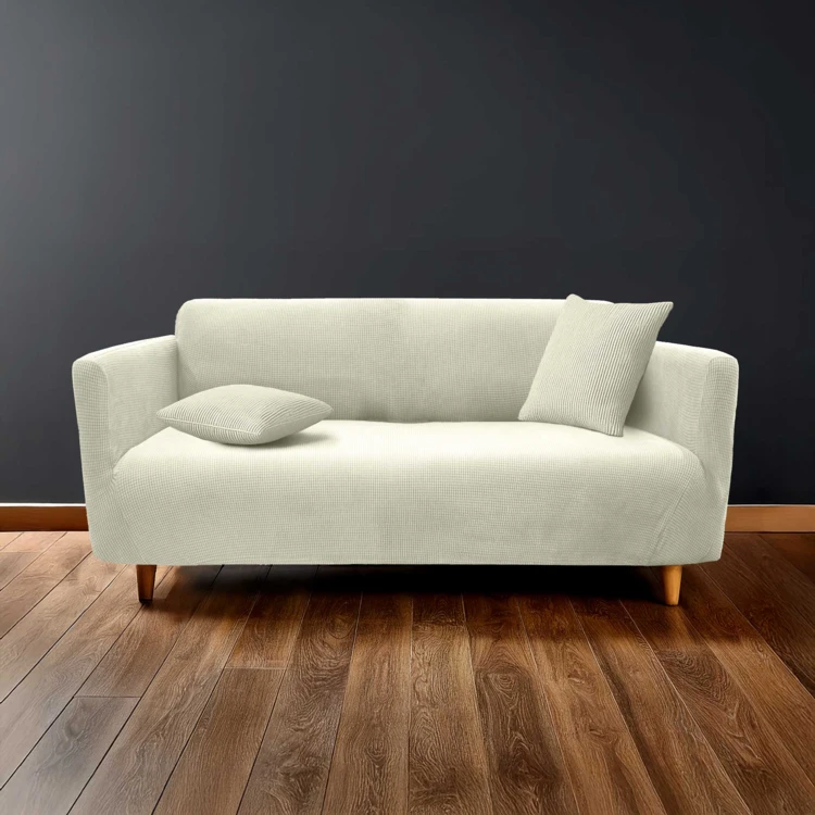 Housse de canapé extensible gaufrée pour canapé 3 places