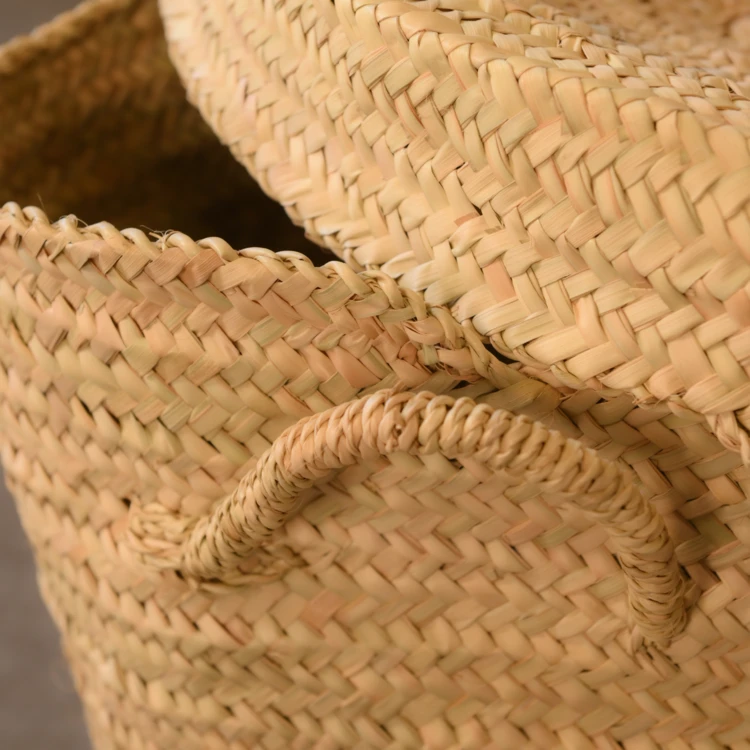 Panier chevron avec couvercle et anse