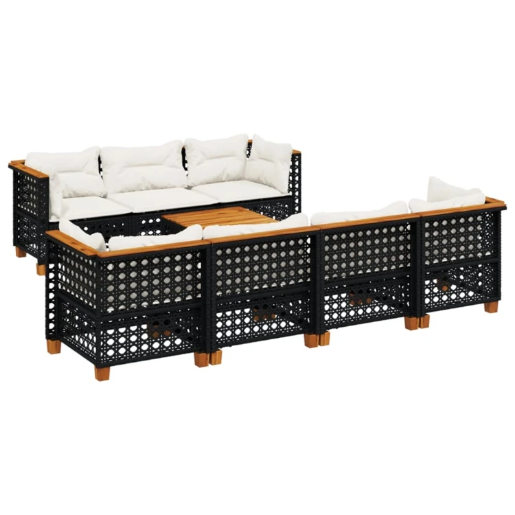 Gartenmöbel-Set 8-teilig aus Polyrattan