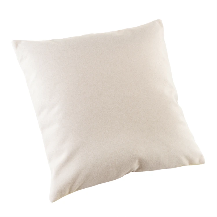 Coussin velours effet peau de pêche