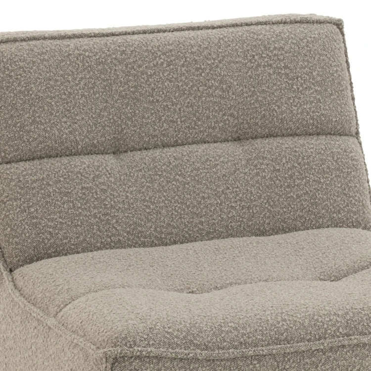 Fauteuil pivotant carré en tissu bouclette
