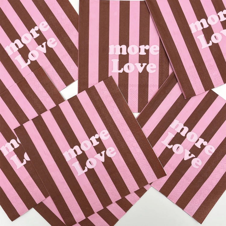Gestreifte Papierservietten, 20er-Set