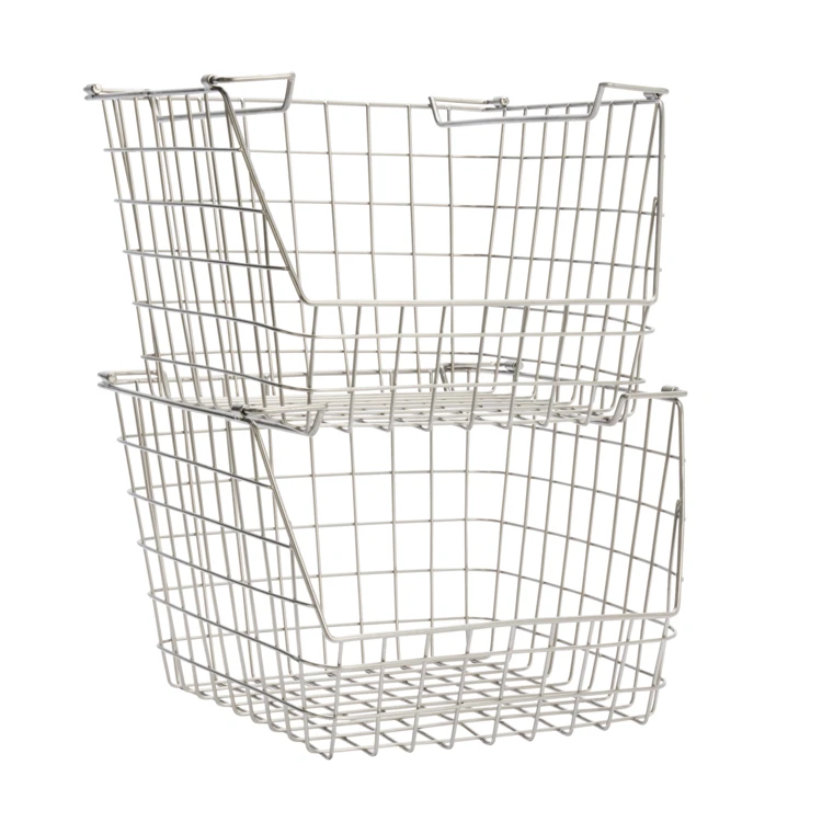 Cesta apilable de alambre para guardar cosas