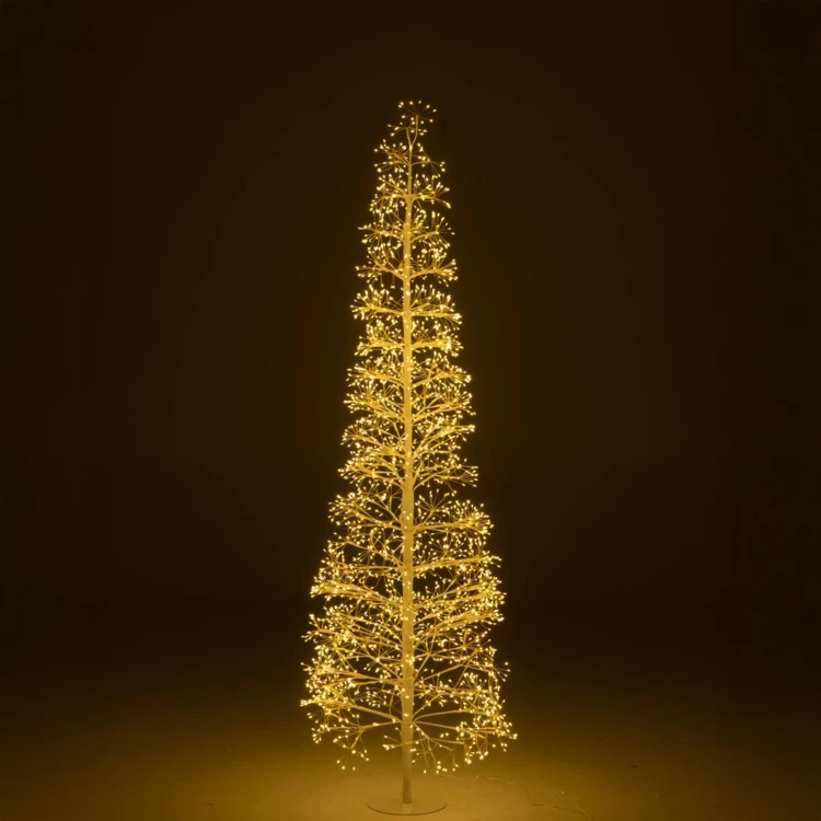 ARBRE LED LUMIÈRES BLANC CHAUD FER NOIR EXTRA LARGE