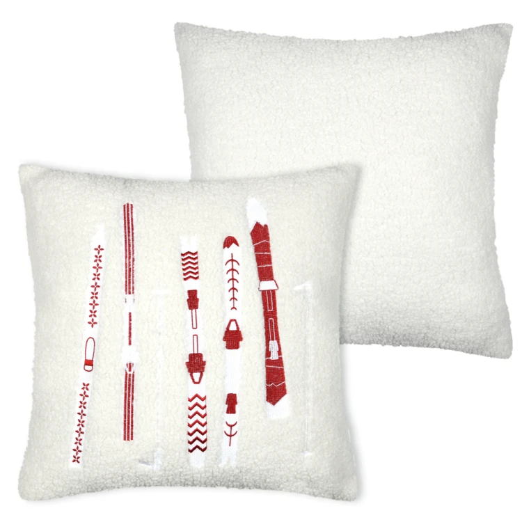 Coussin décoratif effet bouclette style montagne